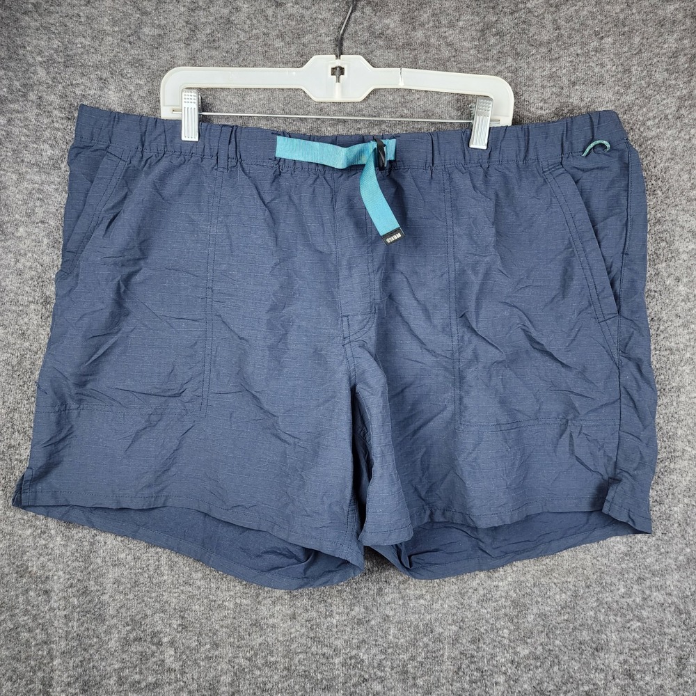 REI Co-op Hiking Shorts Mens XXL Navy Blue Ripstop Belted Gorpcore 216313